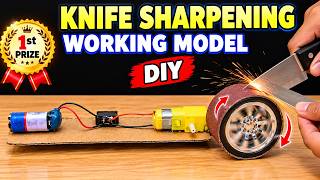 how to make knife sharpener | dc robot motor project | diy science project