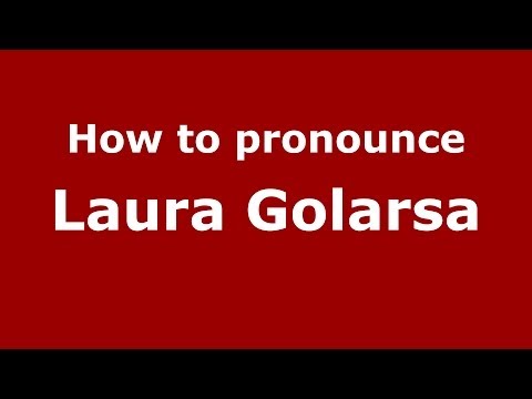 How to pronounce Laura Golarsa (Italian/Italy)  - PronounceNames.com