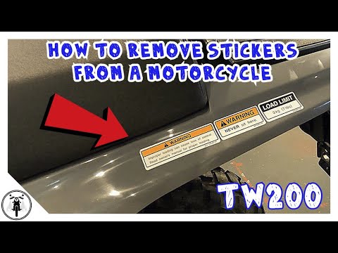 How to remove stickers from a motorcycle // Tank & Plastics // Yamaha TW200