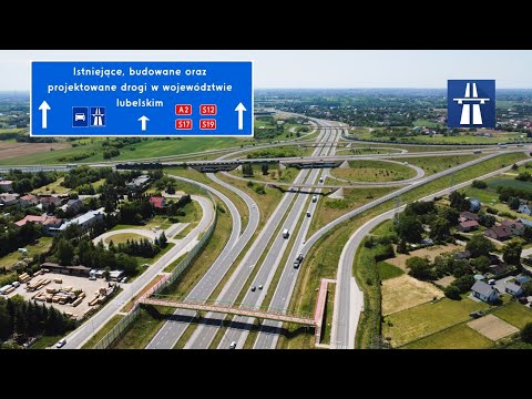 Existing, constructed and planned roads in the Lublin Voivodeship