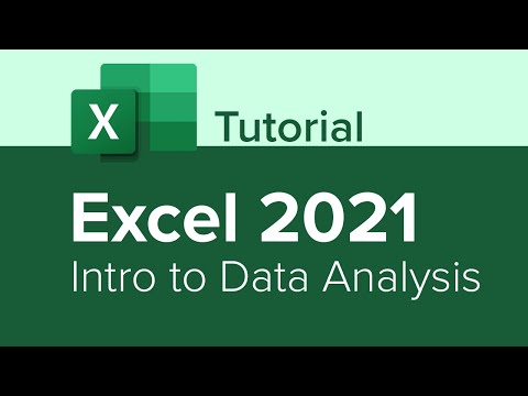 Excel 2021 Intro to Data Analysis Tutorial