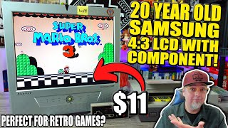 PERFECT For RETRO Games? Found This 20 Year Old 4:3 Samsung LCD At A Thrift Shop For $11!