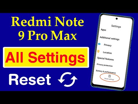 How to Reset Settings in Redmi Note 9 Pro Max | Redmi Note 9 Pro Max Settings Reset Kaise Kare
