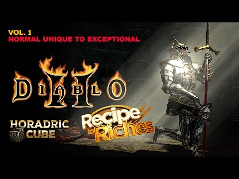 D2 CUBE RECIPES! Normal Unique to Exceptional Unique