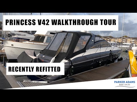 Princess V42 Walkthrough Yacht / Boat Tour - Refurbished in 2020/21 - Upgraded in many areas!!