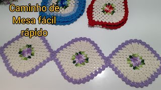 Caminho de mesa em crochê fácil, rápido passo a passo 