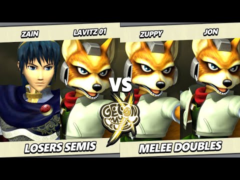 GOML X LOSERS SEMIS - Zain & LAVITZ-01 Vs. Zuppy & Jon - Smash Melee - SSBM