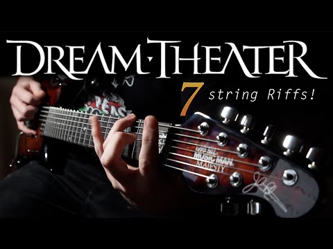 7 Awesome 7 String Dream Theater Guitar Riffs!