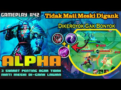 ALPHA DIGANK GAK BISA MATI - BUILD TOP GLOBAL ALPHA - TUTORIAL ALPHA HYPER - MOBILE LEGENDS