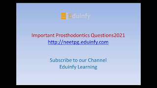 PROSTHODONTICS QUESTIONS FOR DENTAL BOARD NEET MDS AIIMS PGI
