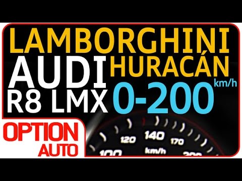 ★ 0-200 kmh • Audi R8 LMX vs Lamborghini Huracán LP 610-4 (Option Auto)