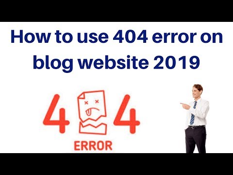 How to use 404 error on blog website 2019