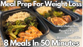 Meal Prep For Weight Loss | The JUICIEST Chicken Breast | Roasted Broccoli | Brown Basmati Rice