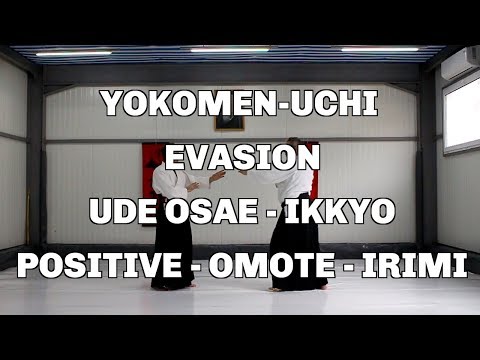 Yokomen-Uchi, Evasion, Ude Osae - Ikkyo, Positive - Omote - Irimi / Aikido techniques