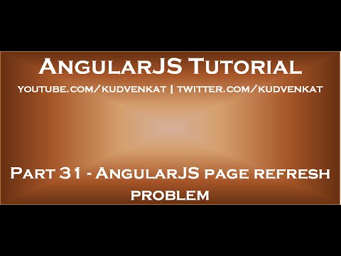 AngularJS page refresh problem