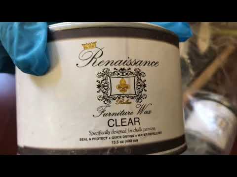 Chalk paint a dresser with dark wax - Anna Sloan style.. part 3