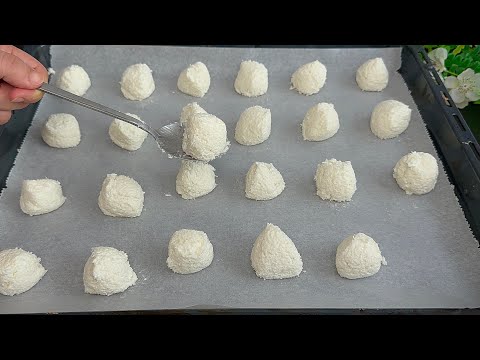 Avec Seulement 4 Ingrédients et en Très Peu de Temps !! Macarons Coco ! Rochers Coco !