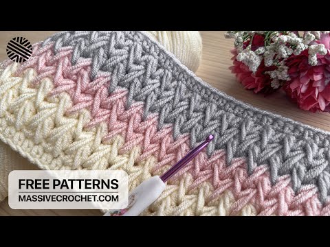 SUPER EASY Crochet Pattern for Beginners (ONE ROW REPEAT)! ⚡️ Crochet Stitch for Baby Blanket & Bag