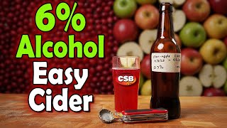 Easy 6% Alcohol Cranberry Apple Cider!