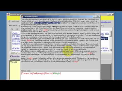 Spinnerchief Advanced Replace Function
