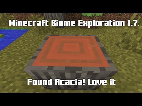 VanillaPi - Minecraft Biome Exploration 1.7 Ep. 1: Found Acacia! Love it