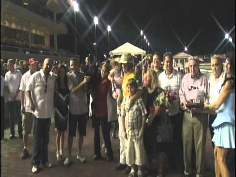 2014 Meadowlands Pace He's Watching Tim Tetrick Winners Circle Presentation