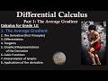 Grade 12 Calculus Average Gradient Introduction Part 1