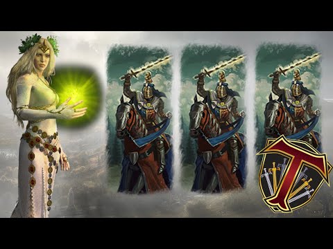 Glorious Bretonnian GRAIL GUARDIANS vs MAN BEAR INFANTRY