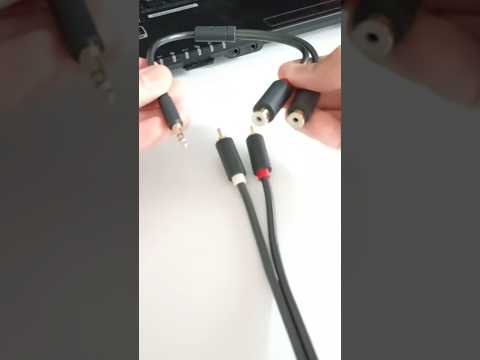 This is what a 3.5 mm to RCA adapter looks like for connecting RCA cable to Fujitsu laptop #shorts