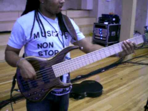 Justin Raines in New Breed soundcheck(PE Africa)