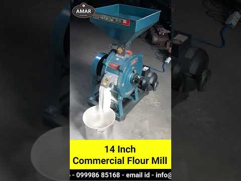 Semi-automatic 3 hp 14 inch regular flour mill, 35-45 kg/hr,...