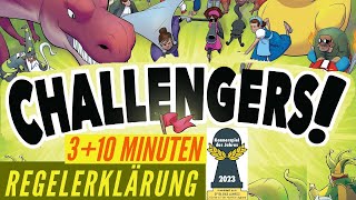 Challengers Regeln Anleitung Kartenspiel Deck Building Kennerspiel des Jahres 2023