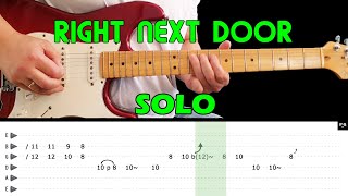 RIGHT NEXT DOOR (Because of me) - Guitar lesson - Guitar solo with tabs - Robert Cray (fast&amp;slow)
