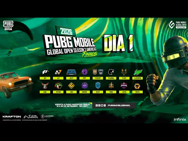 [PT-BR] 26 PMGO S2 AMERICAS - FINALS | Dia 1 | PUBG MOBILE GLOBAL OPEN SEASON 2