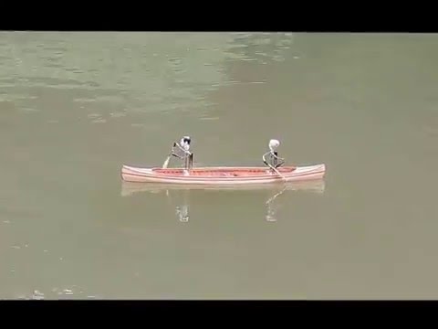 1/8th Scale RC Canoe with Paddlers by Kobus
