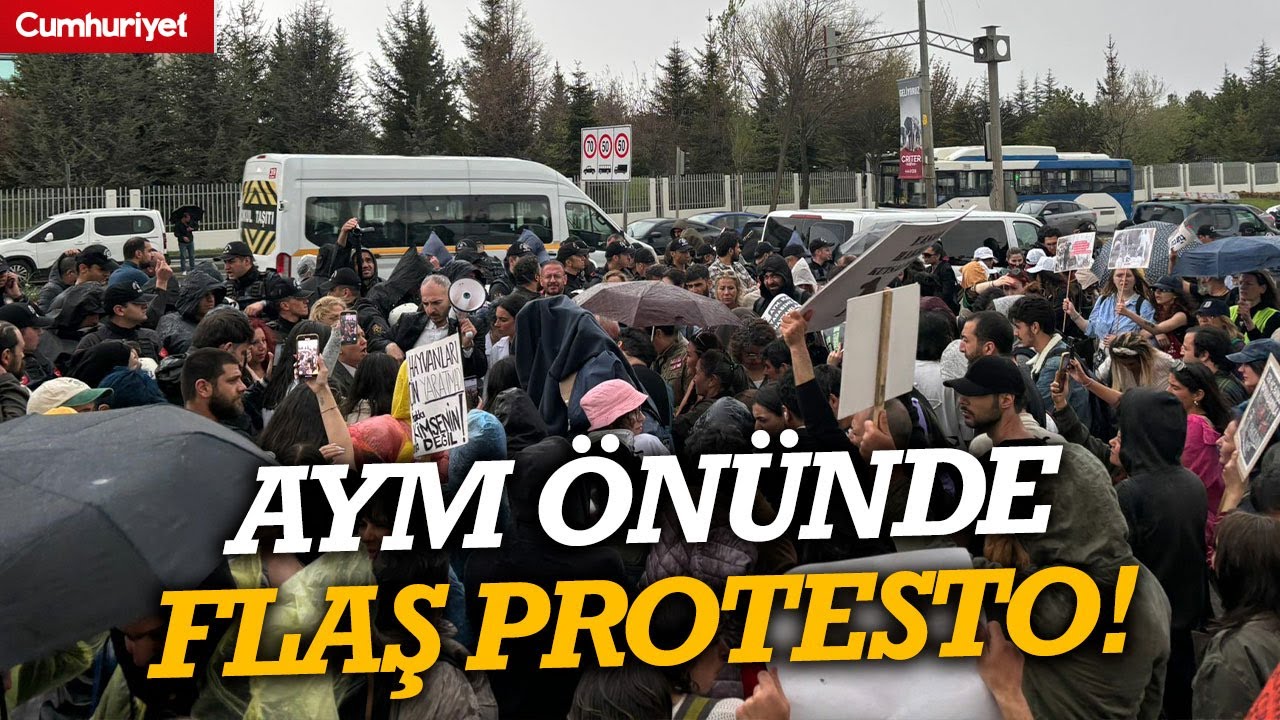 AYM Önünde 'katliam yasası'nın iptal istemine ret edilmesi Protesto ediliyor