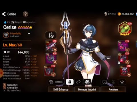 [Epic Seven] DpS Cerise Built for RTA but gets a 100% ban rate with my set up.