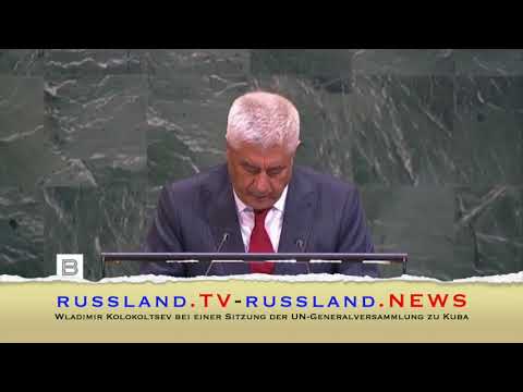 Wladimir Kolokoltsev bei einer Sitzung der UN Generalversammlung zu Kuba