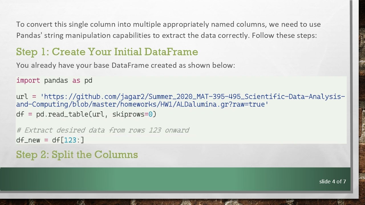 How to Fix Column Recognition Issues in GitHub Datasets Using Pandas