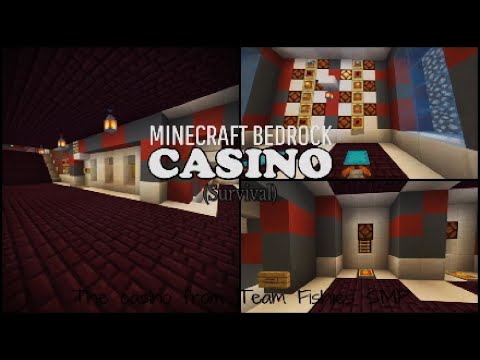 MINECRAFT BEDROCK CASINO TOUR + TUTORIAL (Tutorial in Description) - Team Fishies SMP Casino