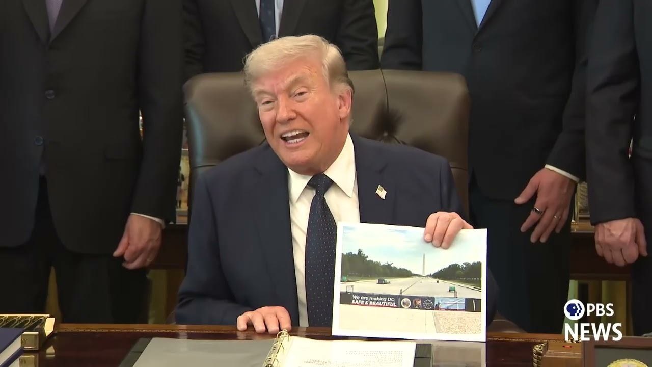 WATCH: Trump announces Lincoln Memorial Reflecting Pool renovation, touting swimming pool experience