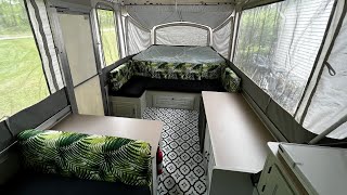 Transforming our Pop Up Camper Interior! YOU HAVE TO SEE THIS!