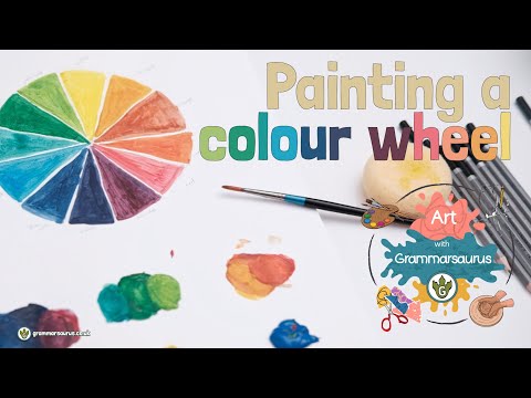 Art with Grammarsaurus - Chromatic - Painting a colour wheel