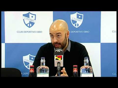 David Movilla tras CD Ebro 0 - Barakaldo CF 1
