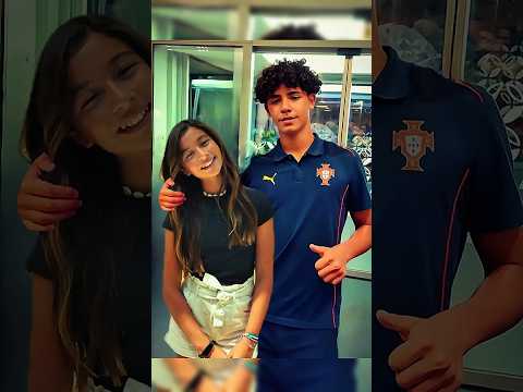 Cristiano Ronaldo Jr with girlfriend 🤩 #cristianojr #crisjr #junior #cr7#shorts