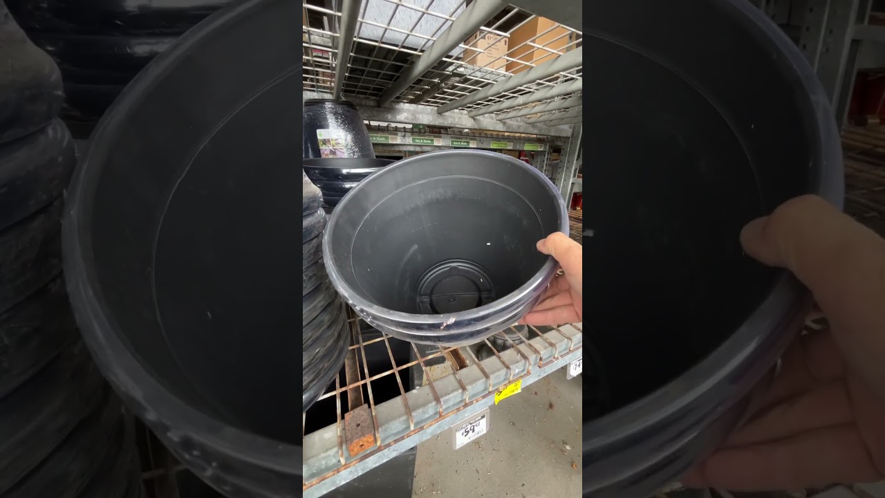 🟠$14.97, 15 IN BLACK DERBY RESIN PLANTER | HOMEDEPOT #homedepot #pots #planter #plants #shorts