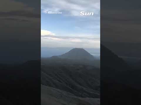 Terrifying moment volcano erupts without warning in mushroom cloud #volcano #eruption #viralvideo
