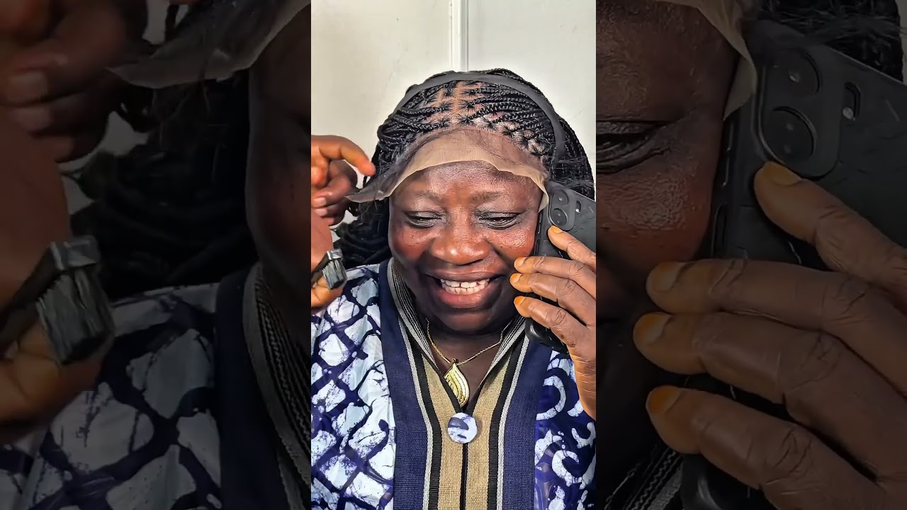 Braided wig installation. #braids #curlybraids #braidedwig