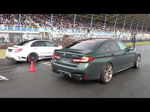 Modified Cars Drag Race - 1200HP M5 CS, 1200HP 992 Turbo S, 1040HP Civic AWD, 800HP X3M, GT3 RS iPE