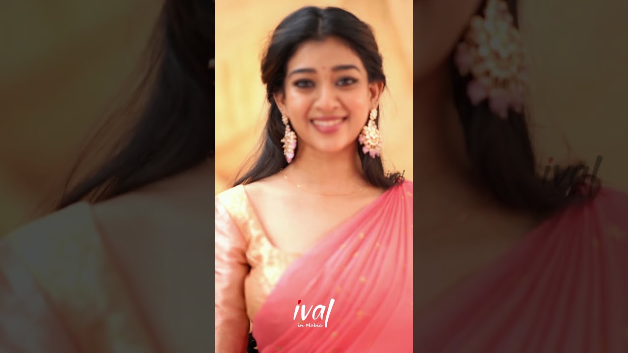 Izhaiyini - Peach Banarasi Tissue Halfsaree